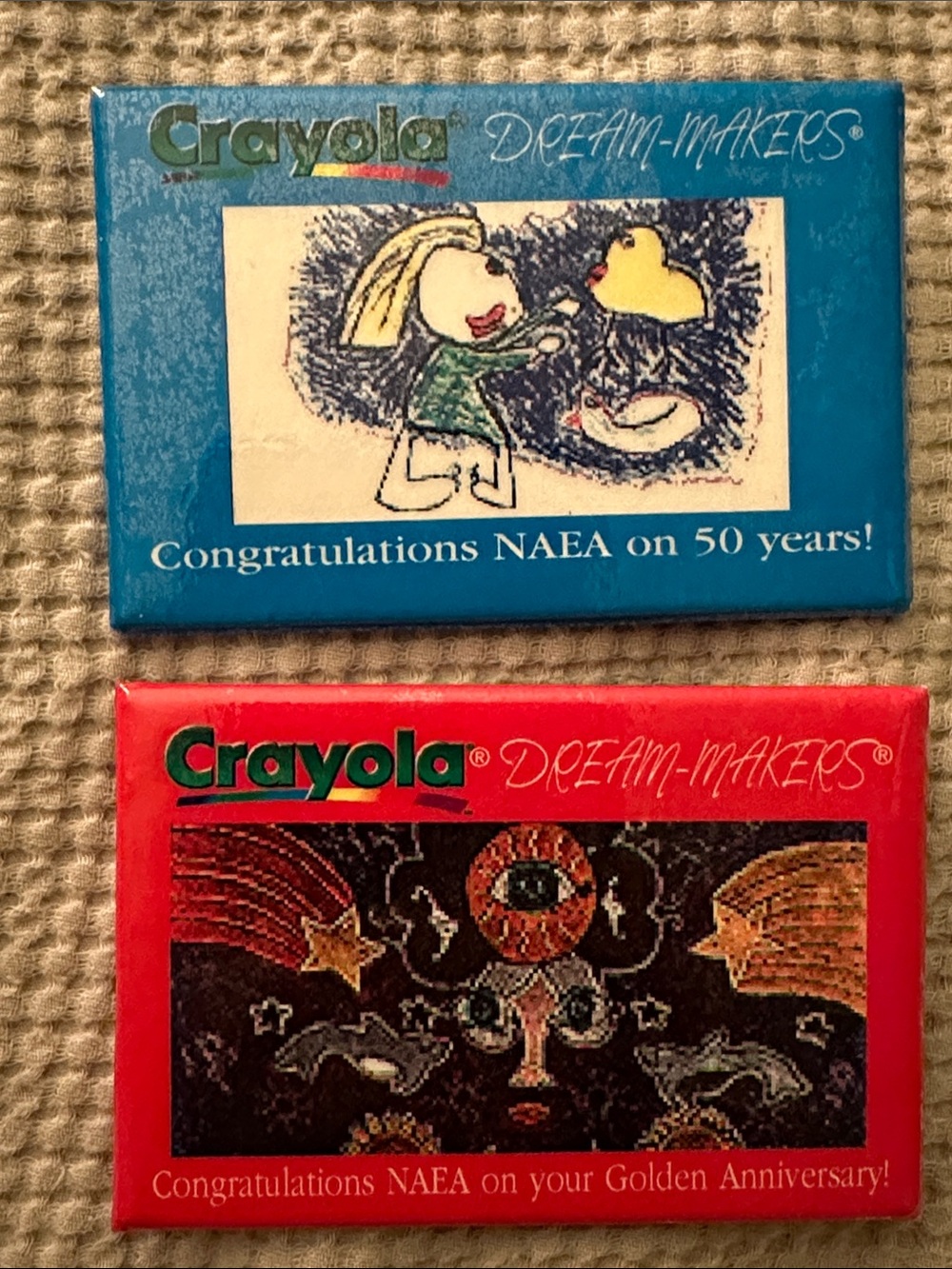 Two Crayola Dream-Makers Pins